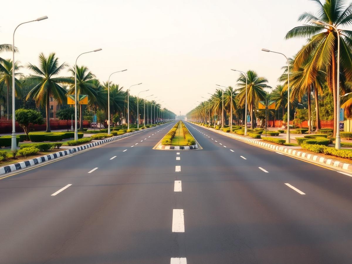 100 feet wide road inside an AVC venture