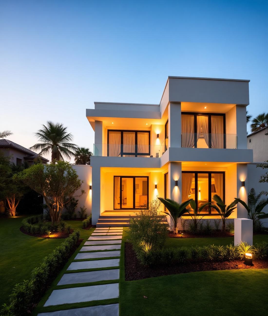 Modern villa built on an AVC Homes residential plot in Hyderabad