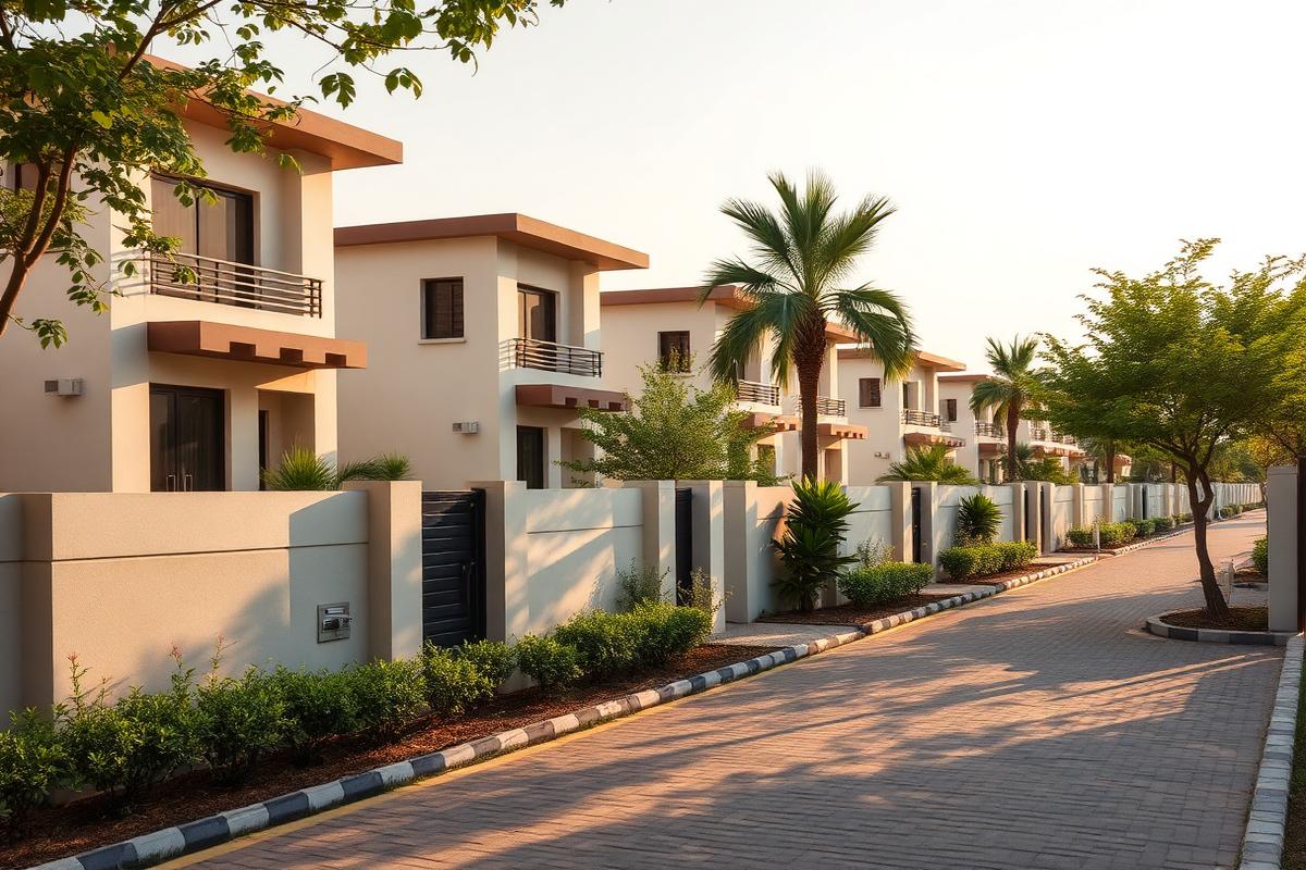 Villas built in an AVC gated community
